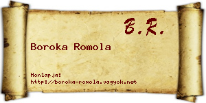 Boroka Romola névjegykártya